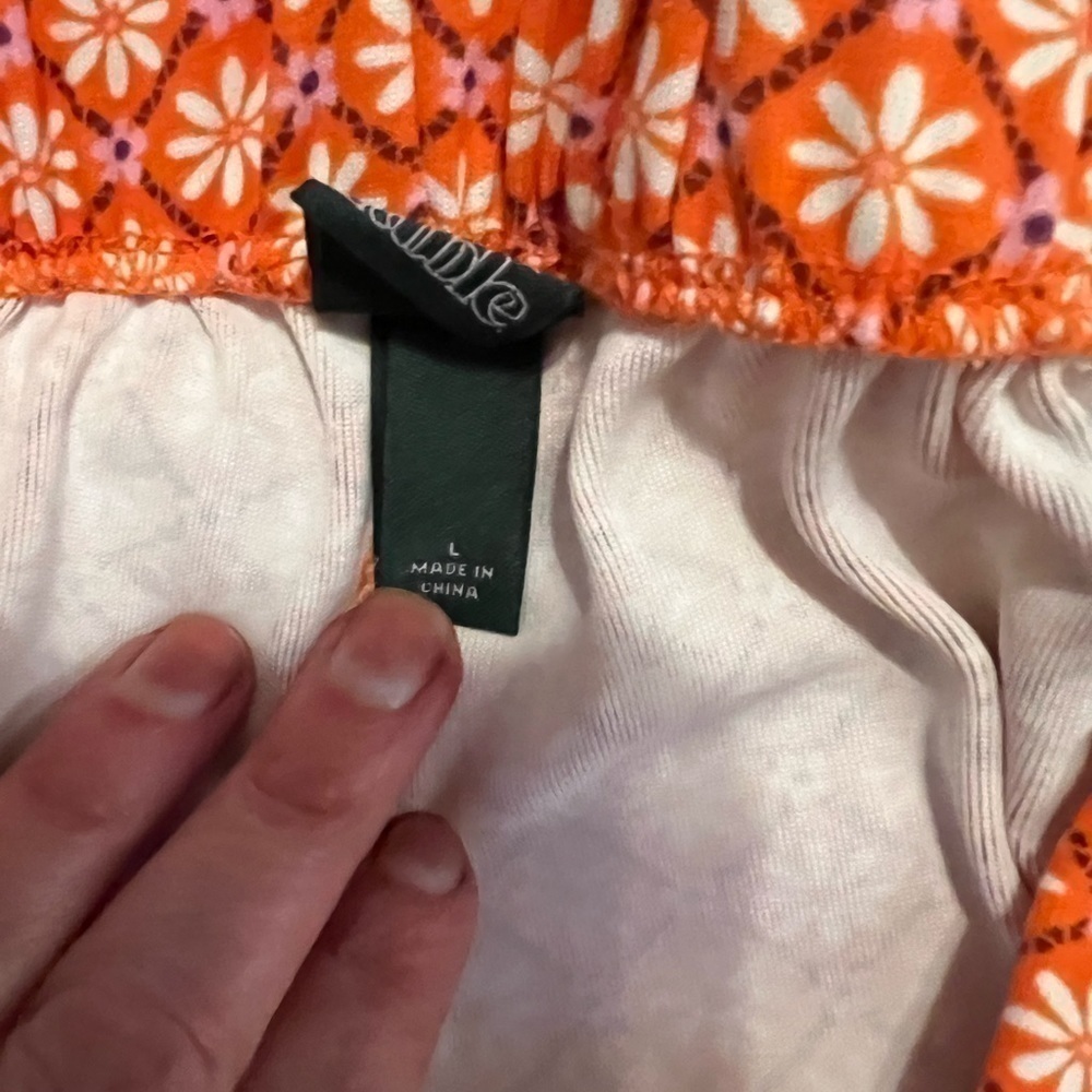 Wild Fable Orange Patterned Flare Pants - Picture 5 of 12